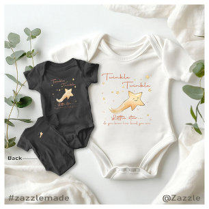 Twinkle Twinkle Little Star Boho Herbstpersonaliz Baby Strampler