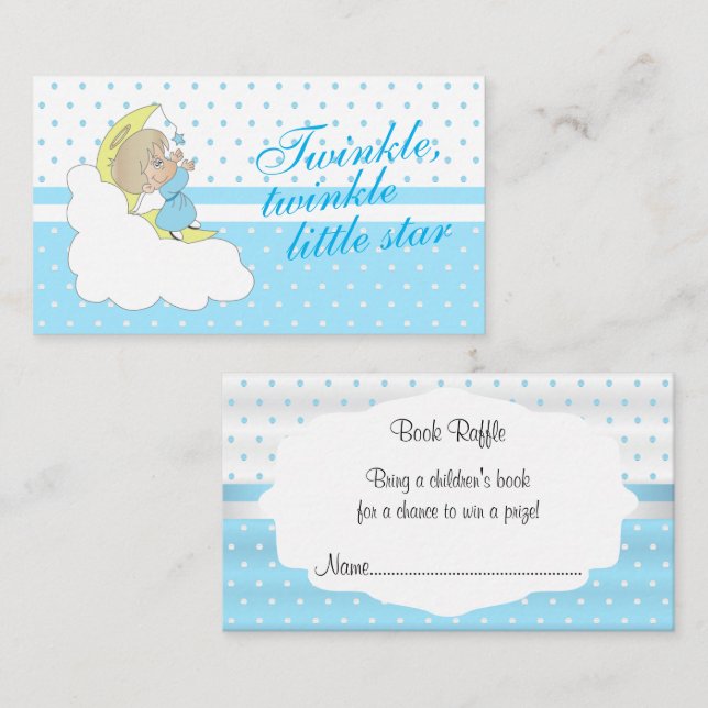 Twinkle, Twinkle Little Star - Book Raffle Begleitkarte (Vorne/Hinten)