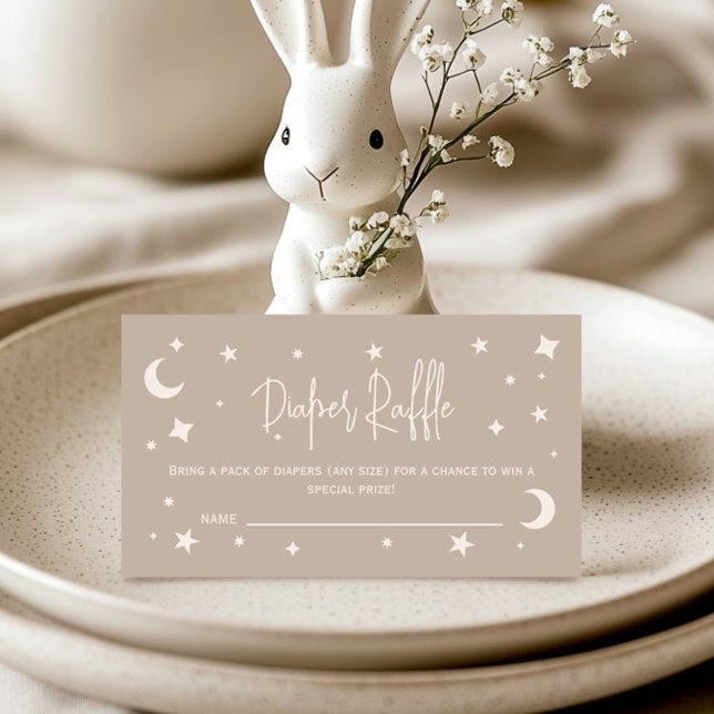 Twinkle Twinkle Little Star Diaper Raffle Ticket Begleitkarte (Von Creator hochgeladen)
