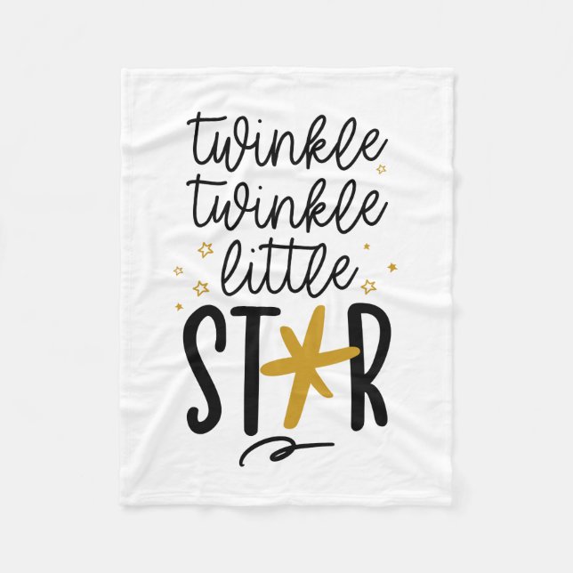 Twinkle Twinkle Little Star Doodle Fleecedecke (Vorderseite)