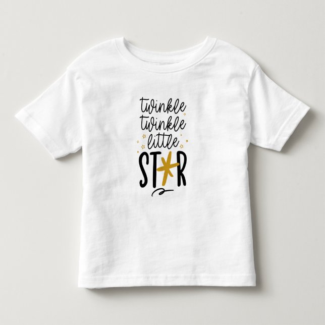 Twinkle Twinkle Little Star Doodle Kleinkind T-shirt (Vorderseite)