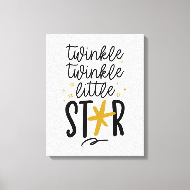 Twinkle Twinkle Little Star Doodle Leinwanddruck (Vorderseite)