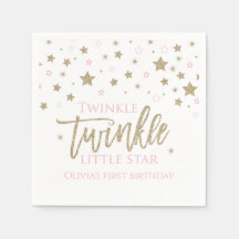 Twinkle Twinkle Little Star Erster Geburtstag Napk
