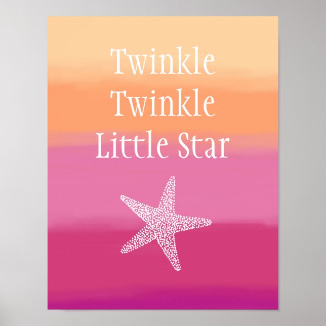 Twinkle Twinkle Little Star Fish (Ocean Beach) Poster (Vorne)