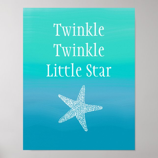 Twinkle Twinkle Little Star Fish (Ocean Beach) Poster (Vorne)