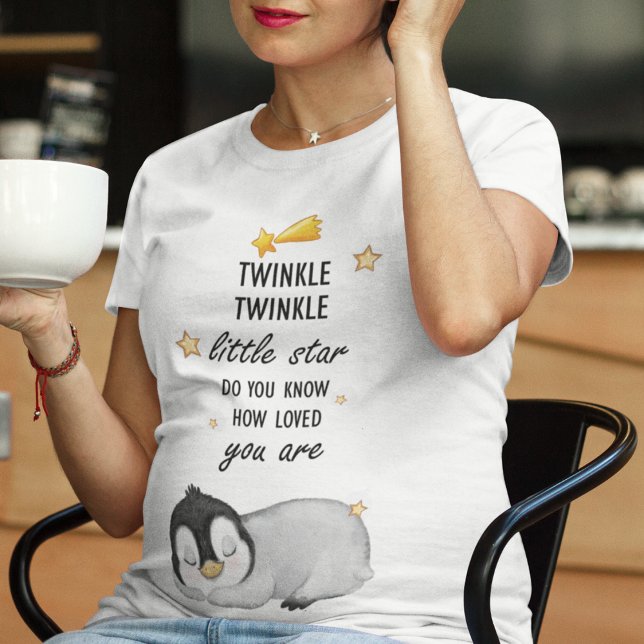 Twinkle, Twinkle Little Star für den schlafenden P Tri-Blend Shirt (Twinkle, Twinkle Little Star for Sleep Penguin Tri-Blend Shirt)