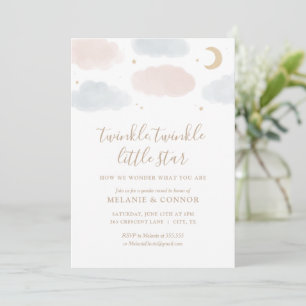 Twinkle Twinkle Little Star Gender Reveal Einladung