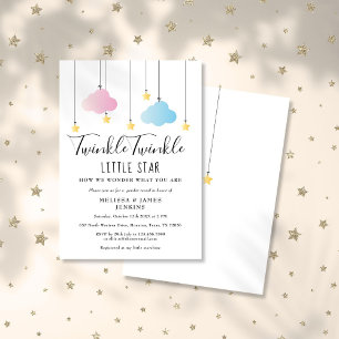 Twinkle Twinkle Little Star Gender Reveal Party Einladung