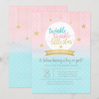 Twinkle Twinkle Little Star Gender Revewer Dusche Einladung