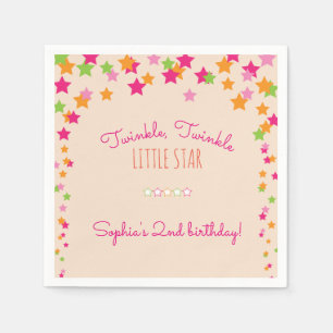Twinkle Twinkle Little Star Girl's Birthday Serviette