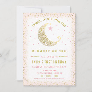 Twinkle Twinkle Little Star Invitation d'anniversa