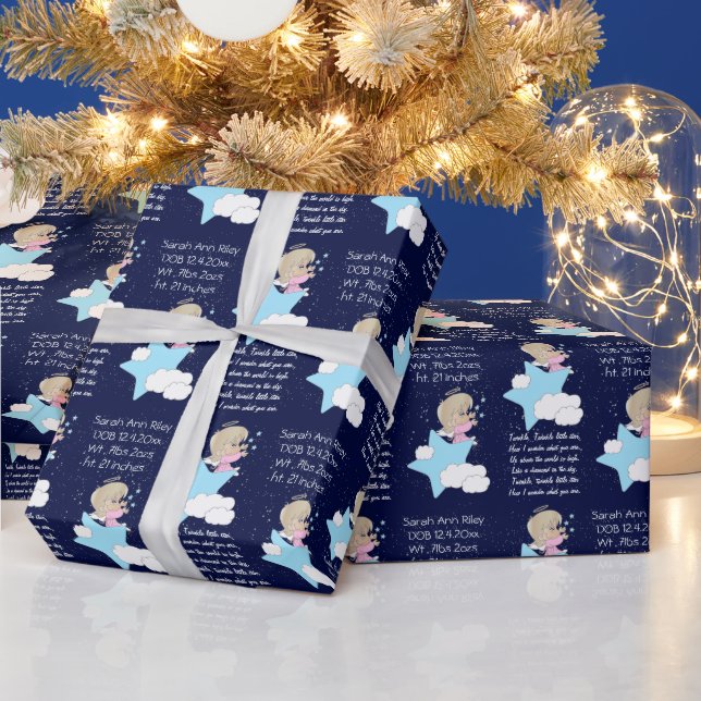 Twinkle, Twinkle Little Star - Mädchen Geschenkpapier (Feiertage)