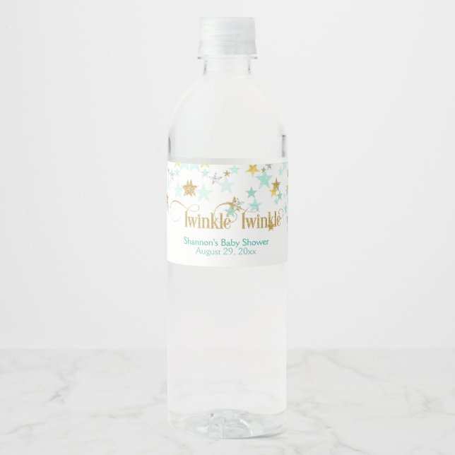 Twinkle Twinkle Little Star Mint Green & Gold (Vorderseite)
