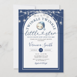 Twinkle Twinkle Little Star Moon Baby Showlight Einladung