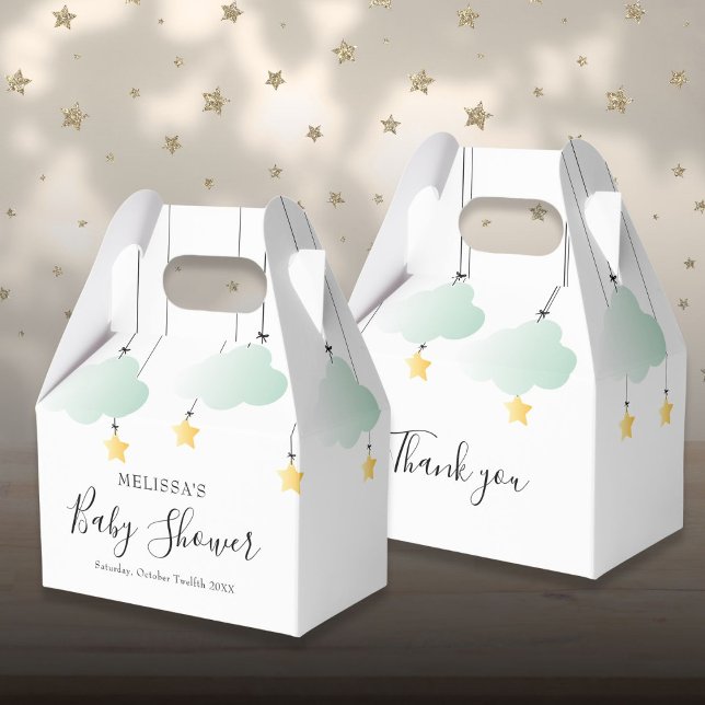 Twinkle Twinkle Little Star Neutral Baby Dusche Geschenkschachtel (Twinkle Twinkle Little Star Neutral Baby Shower Favor Boxes)