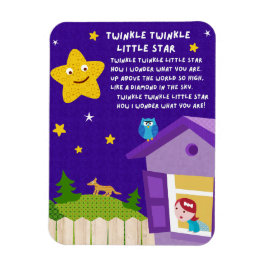 Twinkle Twinkle Little Star Nursery Rhyme Magnet
