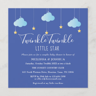 Twinkle Twinkle Little Star Paare-Baby-Party Einladung