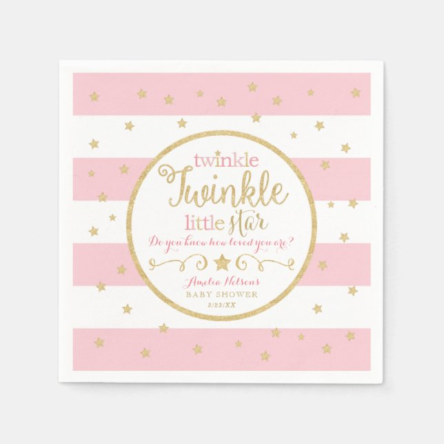 Twinkle Twinkle Little Star Party Napkins Serviette (Vorderseite)