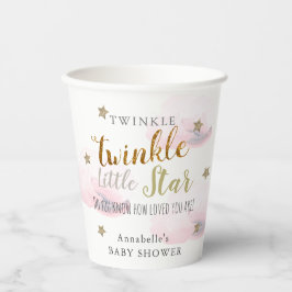 Twinkle Twinkle Little Star Pink Baby Dusche Pappbecher