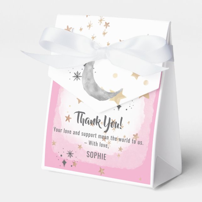 Twinkle Twinkle Little Star Pink Watercolor Splash Geschenkschachtel (Vorderseite)