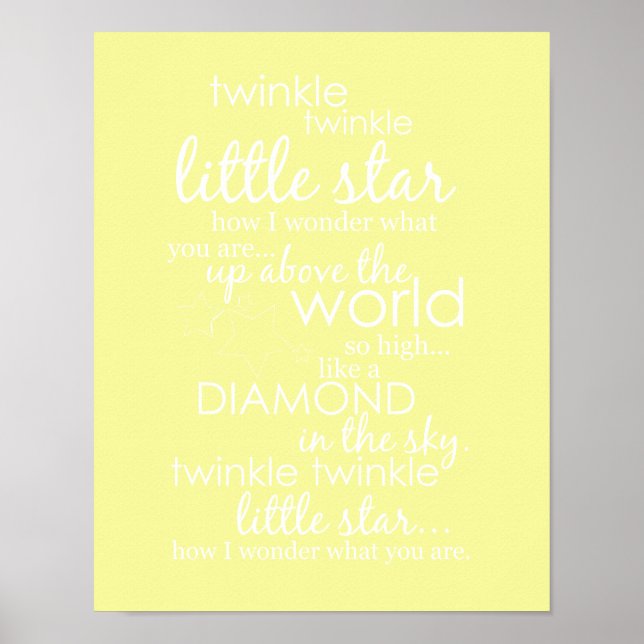 Twinkle Twinkle Little Star Poster (Vorne)