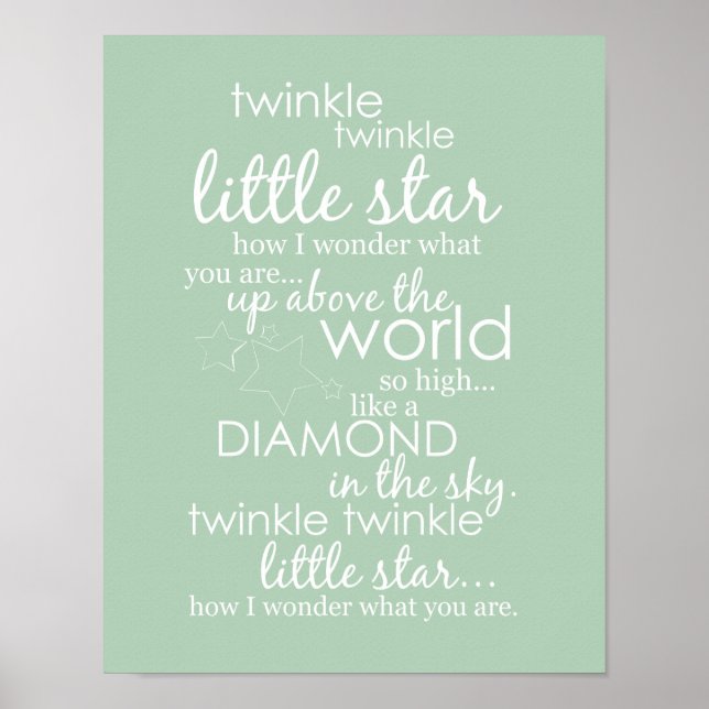 Twinkle Twinkle Little Star Poster (Vorne)