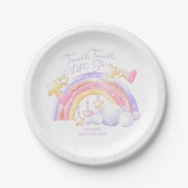 Twinkle Twinkle Little Star Rainbow Baby Dusche Pappteller