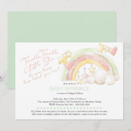 Twinkle Twinkle Little Star Rainbow Baby Sprinkle Einladung