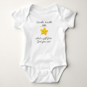 Twinkle Twinkle Little Star, Religious Baby Gift, Strampler