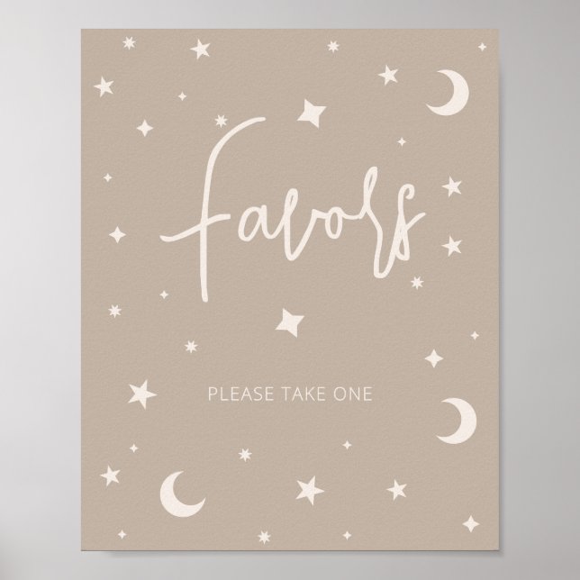 Twinkle Twinkle Little Star Shower Favors Poster (Vorne)