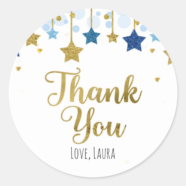 Twinkle Twinkle Little Star Stickers Merci (Devant)