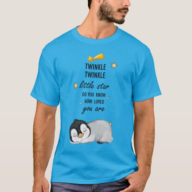 Twinkle, Twinkle Little Star Super Niedlich Pingui T-Shirt (Vorderseite)