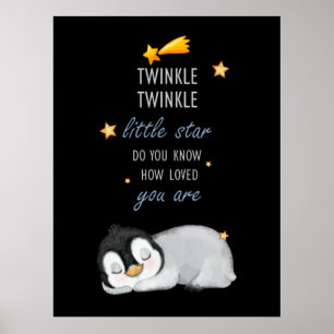 Twinkle, Twinkle Little Star Süßer Pinguin Poster