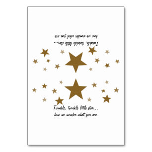 Twinkle Twinkle Little Star Tent Cartes