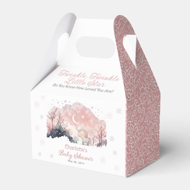 Twinkle Twinkle Little Star Unicorn Kinderdusche Geschenkschachtel (Vorderseite)