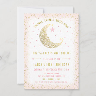 Twinkle Twinkle Little Star zum Geburtstag Einladu Einladung