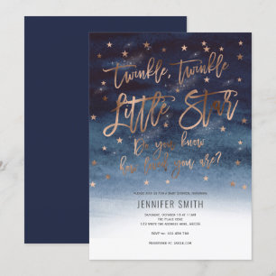 Twinkle Twinkle Little Stars, Babydusche Einladung