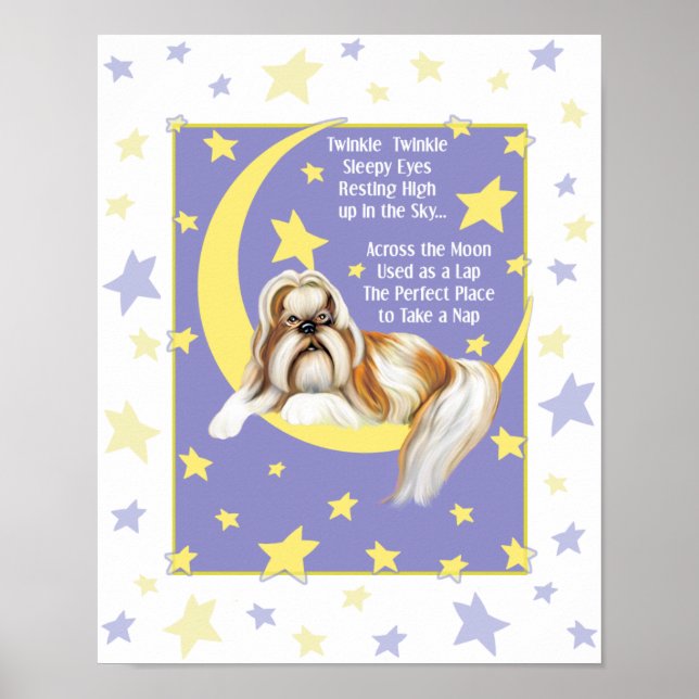 Twinkle Twinkle Shih Tzu Poster (Vorne)