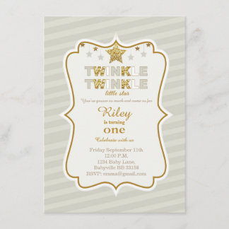 Twinkle Twinkle Stern Geburtstagseinladung Einladung