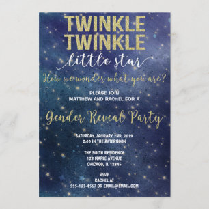 Twinkle Twinkle Stern Gender offenbaren Einladung
