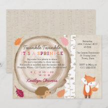 Twinkle Twinkle Woodland Baby Sprinkle for Girl