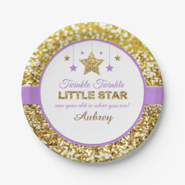 Twinkle winzige kleine Sterne lila Teller