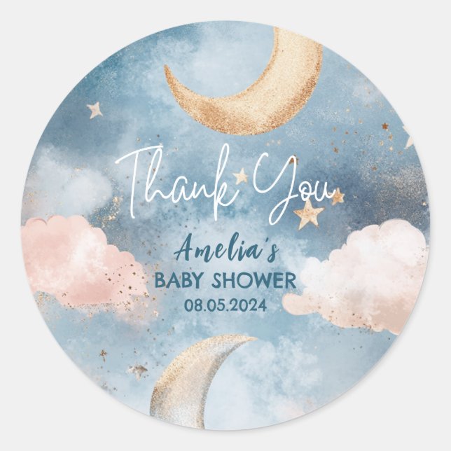 Twinkle winzige Niedliche Kinderdusche Runder Aufkleber (Vorderseite)