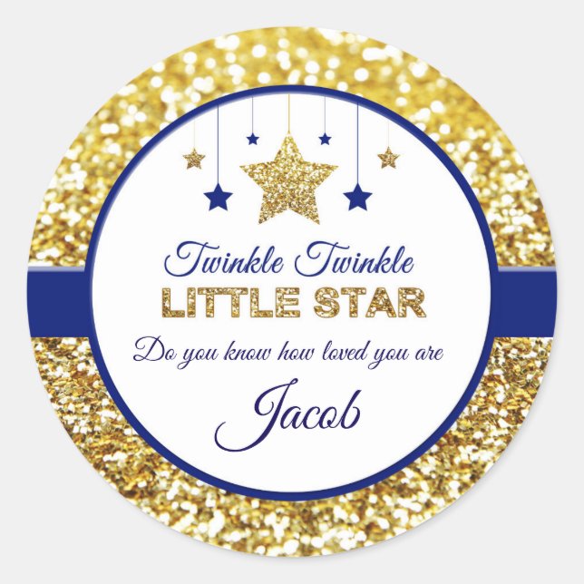 Twinkle winzige Stern-Sticker Runder Aufkleber (Vorderseite)