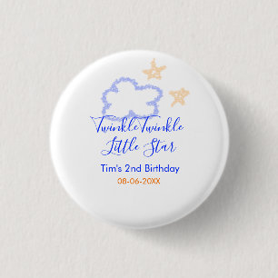 Twinkle winziger kleiner Star Geburtstag lila oran Button