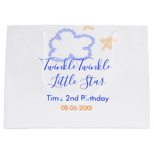 Twinkle winziger kleiner Star Geburtstag lila oran Große Geschenktüte