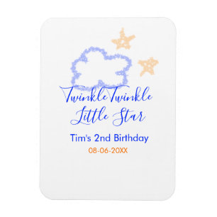 Twinkle winziger kleiner Star Geburtstag lila oran Magnet
