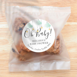 Twinkle winziger Stern Oh Baby Dusche Runder Aufkleber