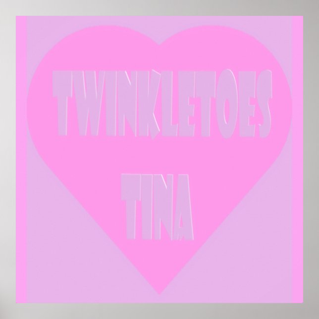 Twinkle Zehen Tina Pink und Lila Pastellfarben Her Poster (Vorne)