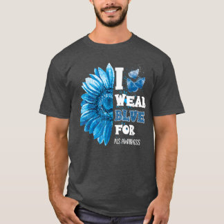 TwinkleHerz Sonnenblume ich trage Blau für als Awa T-Shirt
